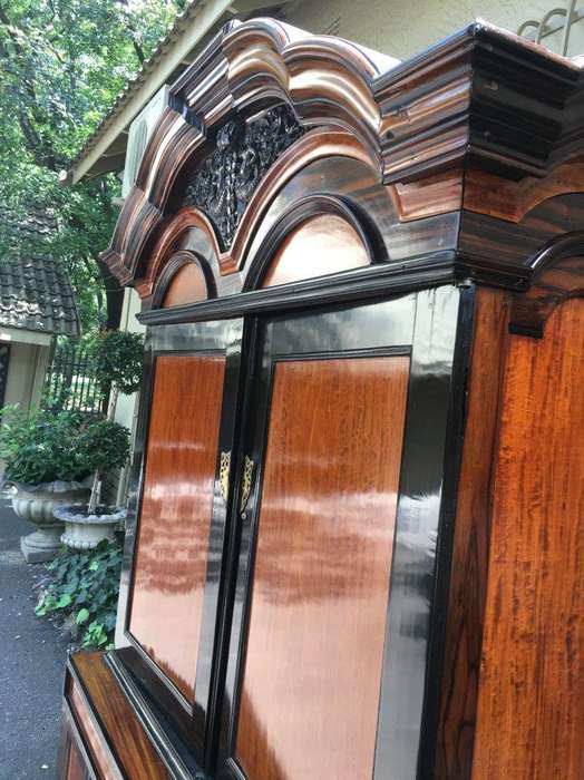 19th Century Colonial Ebonised Coromandel Beefwood Cabinet