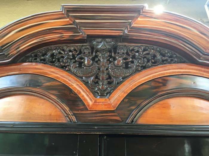 19th Century Colonial Ebonised Coromandel Beefwood Cabinet