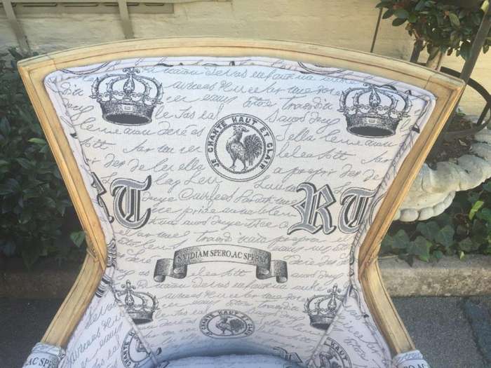 Fine Pair Late 19th Century French Style Bleached / Natural Armchairs upholstered