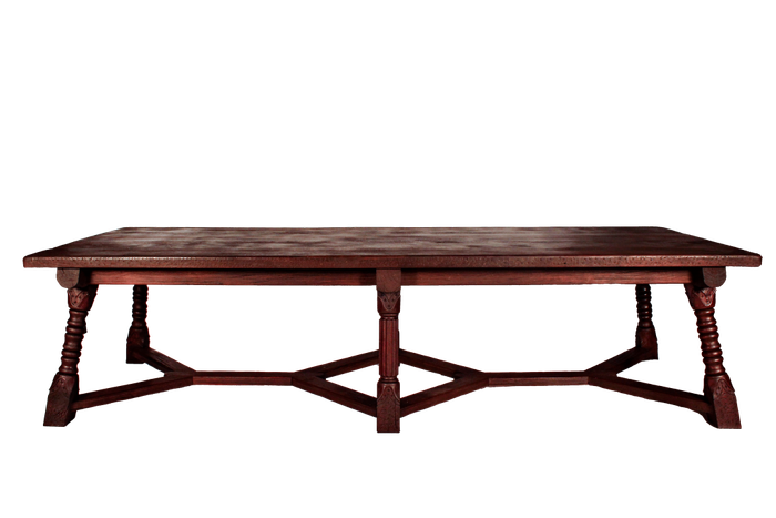 A 20th Century Rare Refectory Solid Jarrah Wood Table of Large Proportions