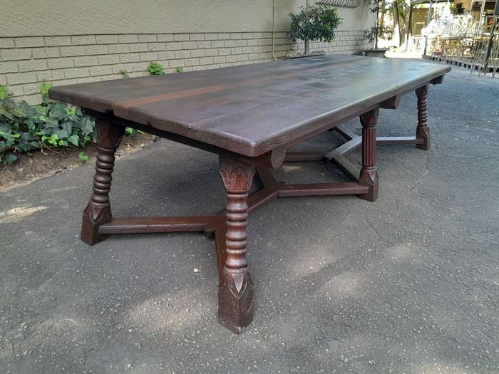 A 20th Century Rare Refectory Solid Jarrah Wood Table of Large Proportions