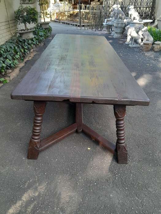 A 20th Century Rare Refectory Solid Jarrah Wood Table of Large Proportions