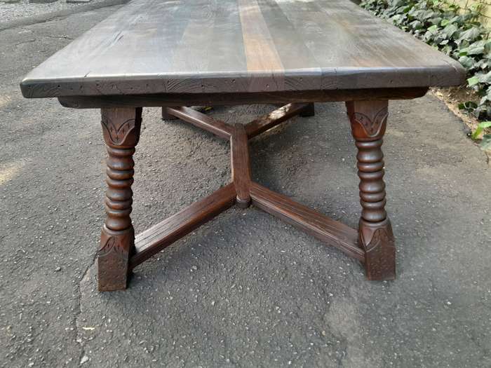 A 20th Century Rare Refectory Solid Jarrah Wood Table of Large Proportions