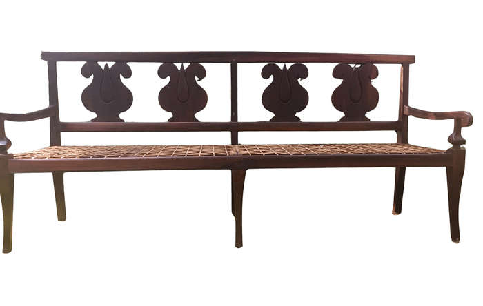 Mid 19th Century Cape Stinkwood Riempies Bench