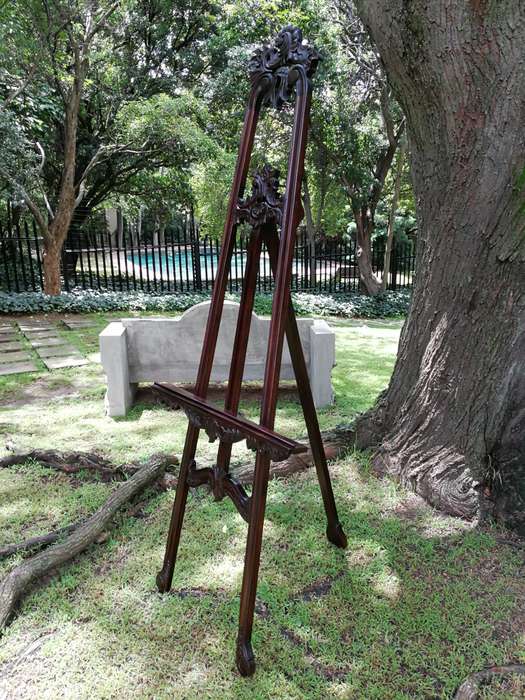 Pair of Carved And Ornate Mahogany Style Easel In The Rococo Style