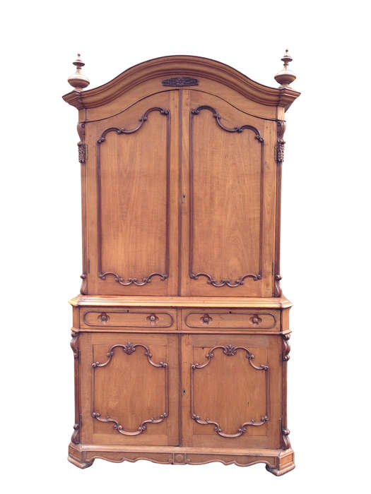 Indo Dutch Rosewood And Teak Linen Press, 19th Century