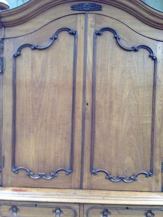 Indo Dutch Rosewood And Teak Linen Press, 19th Century