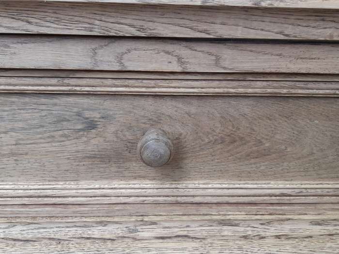 A Dutch Bleached / Natural Oak Kussekas/Cabinet Circa 1900