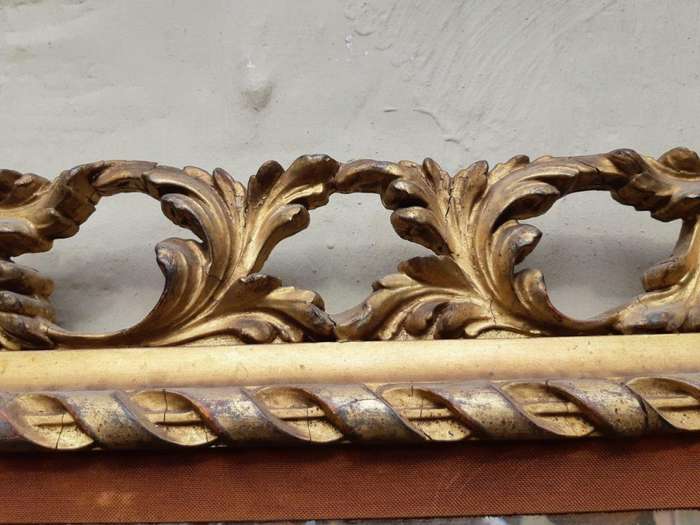 A19th/20th Century  Italian Giltwood Mirror Bevelled Plate