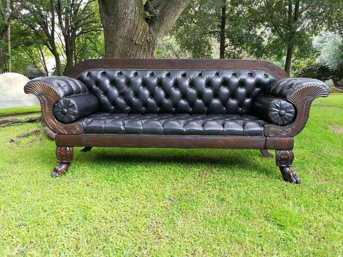 Late 19th Century Mahogany Settee