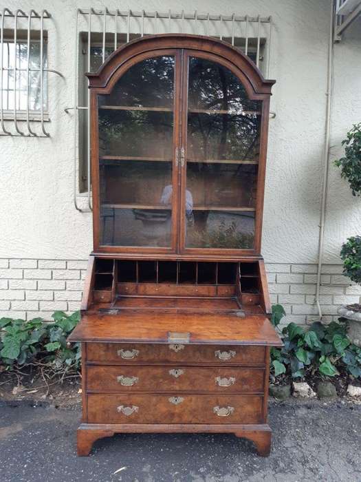 A George III Walnut Secretaire Bookcase