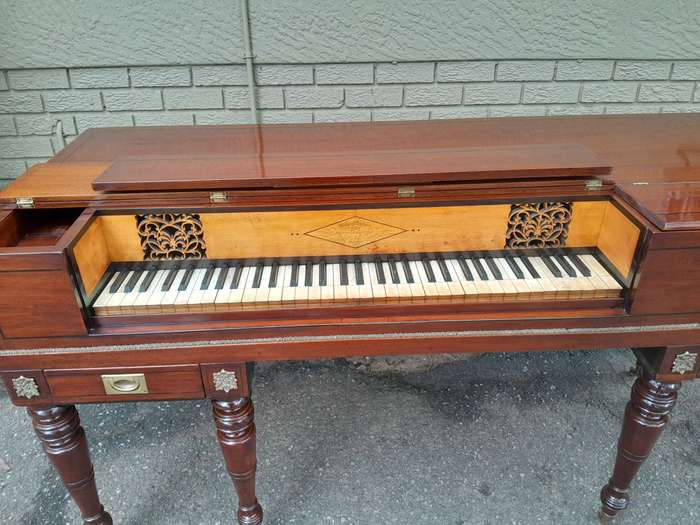 An Early 19th Century Square Grand William Stordart Piano for Use as a Table / Console Table / Dr...