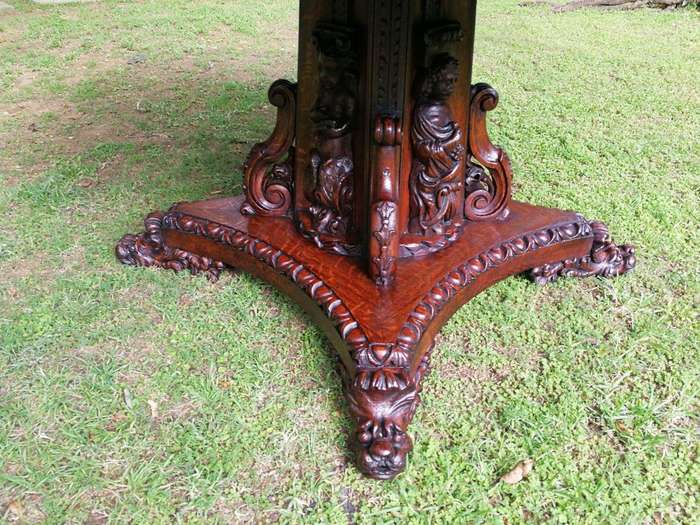 Flemish Octagonal Renaissance Table  Circa 1860