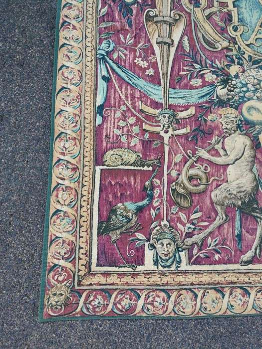 French Aubusson Style Wall Hanging Tapestry With Back Cover