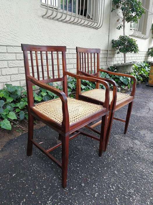 A Pair Of Cape Mulberry Armchairs, Mid 19th Century