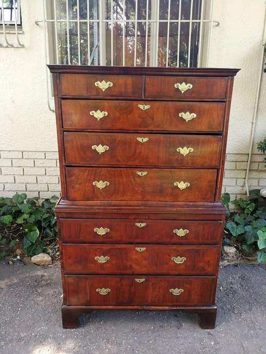 A George III Walnut Chest-On-Chest