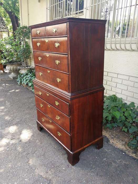 A George III Walnut Chest-On-Chest