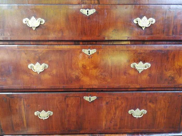 A George III Walnut Chest-On-Chest