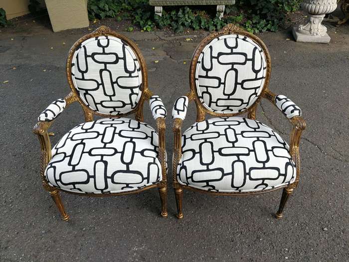 20th Century Pair Of French-Style Armchairs