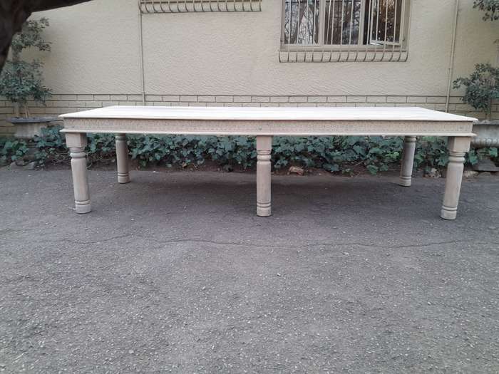 A Mahogany English Ornately Carved 12 Seater Dining / Boardroom Table on Turned 6 Legs in A Conte...