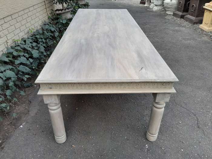 A Mahogany English Ornately Carved 12 Seater Dining / Boardroom Table on Turned 6 Legs in A Conte...