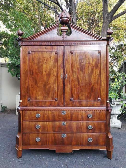 A Dutch Louis XVI Period Mahogany Armoire, Circa 1790