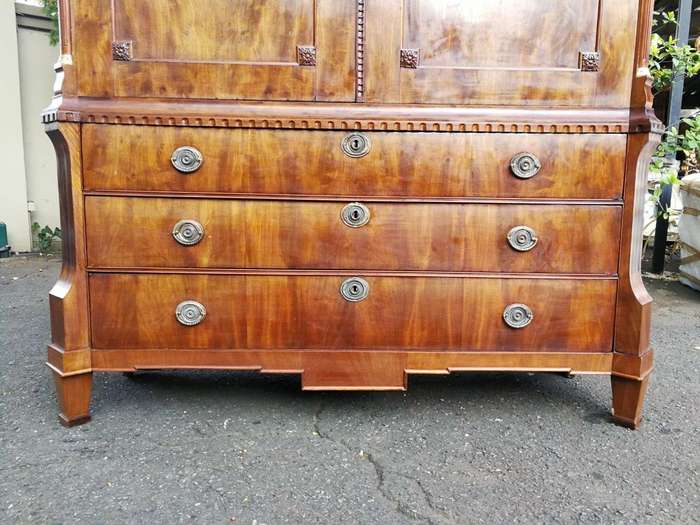 A Dutch Louis XVI Period Mahogany Armoire, Circa 1790