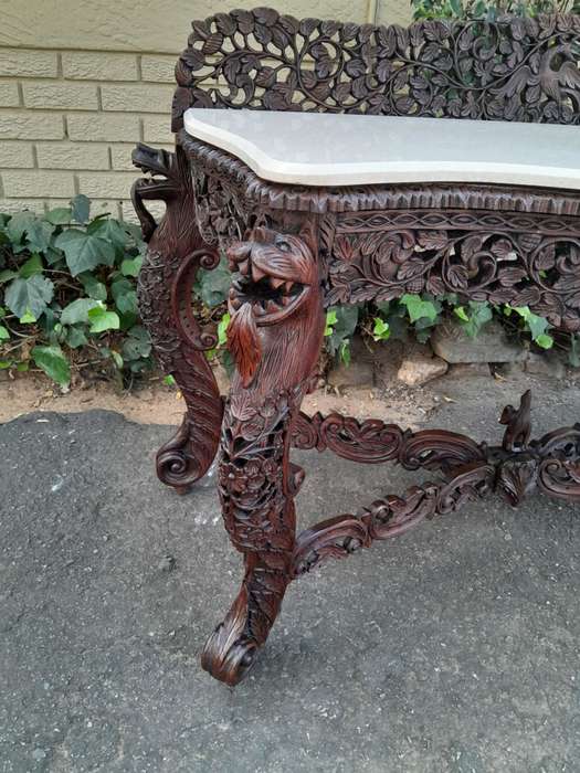 A Rare Circa 1895 Anglo Indian Rosewood Console Table / Server / Table