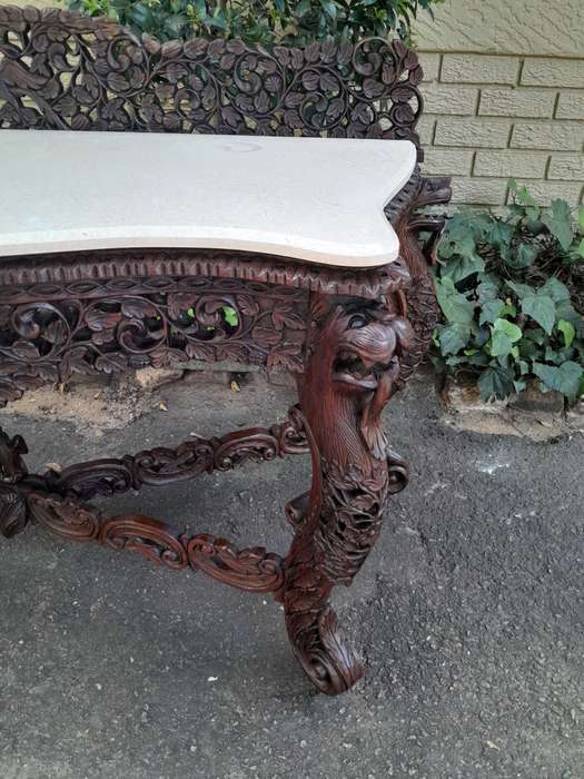 A Rare Circa 1895 Anglo Indian Rosewood Console Table / Server / Table