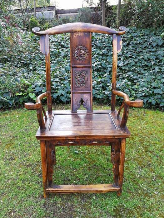 A Pair Of 19th Century Chinese Yoke Armchairs