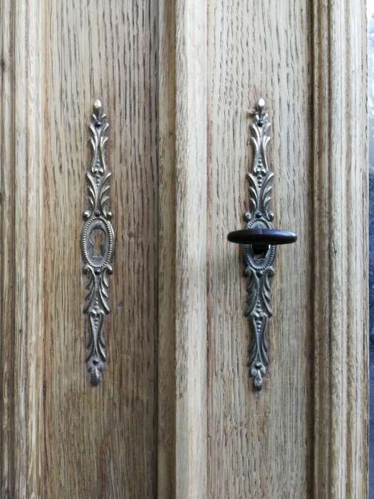 A 19th Century French Oak Armoire, with Bevelled Mirrors