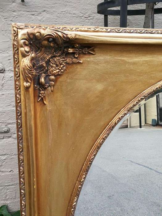 A 19th Century Style Wooden Gilt Painted Mirror