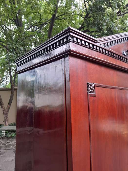 A Louis XVl Circa 1790 Mahogany Armoire, With Original Brass Mounts