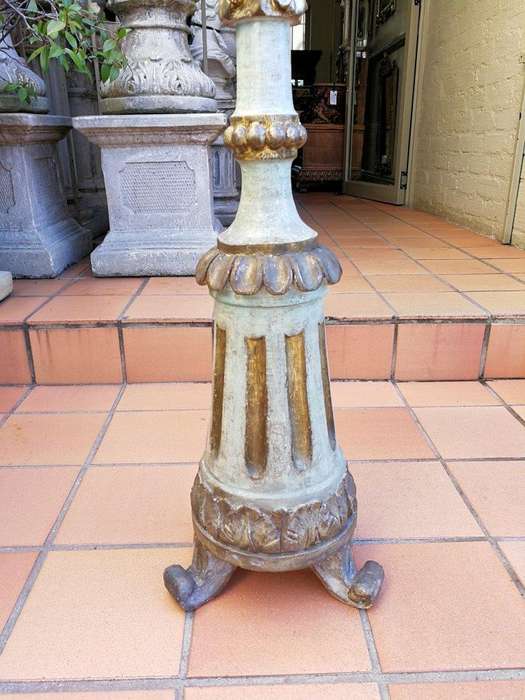 A Pair of Early 20th Century Giltwood and Painted Torchères ND