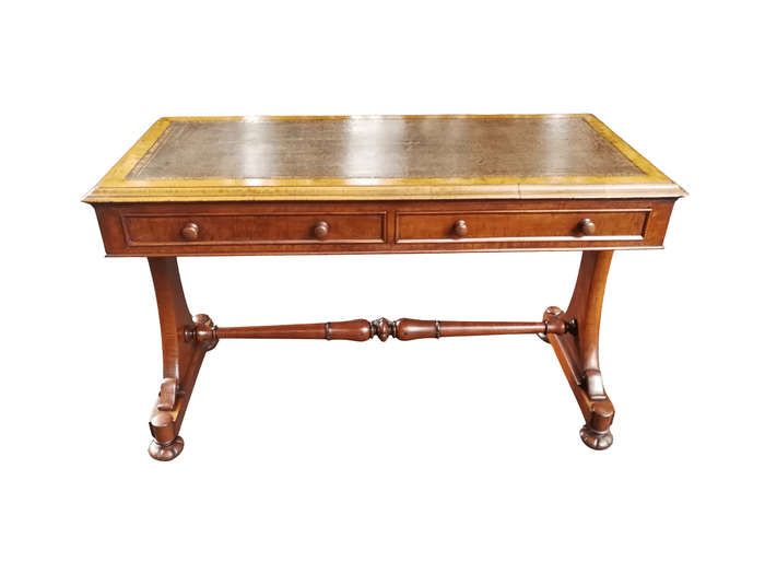 A Late circa 1890 Victorian Mahogany Library Table with BADA Stamp (British Antiques Dealers Asso...
