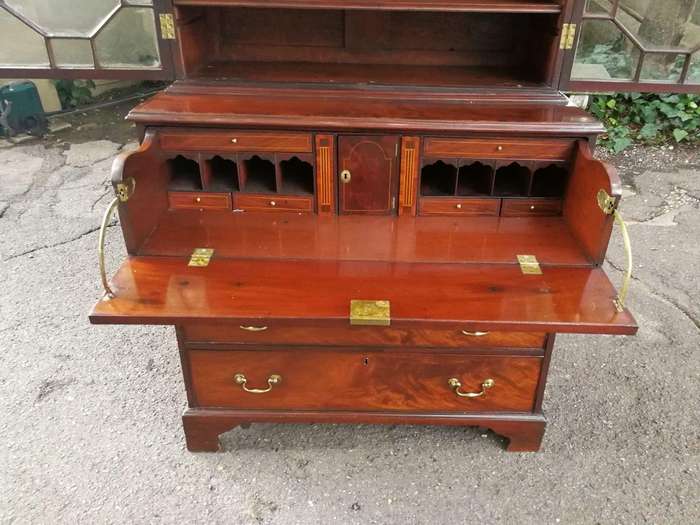 George III Mahogany Secretaire Cabinet Circa 1800