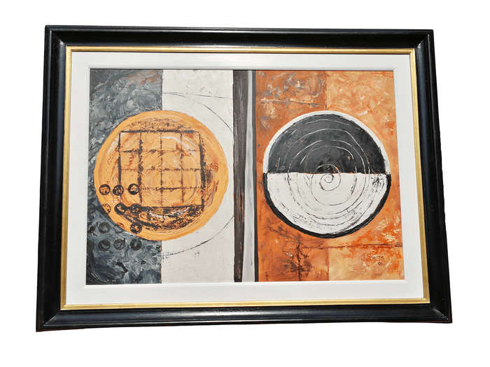 An Abstract Circles Signed and Dated '06, J Smuts (SA -)
