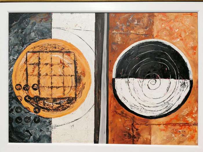 An Abstract Circles Signed and Dated '06, J Smuts (SA -)