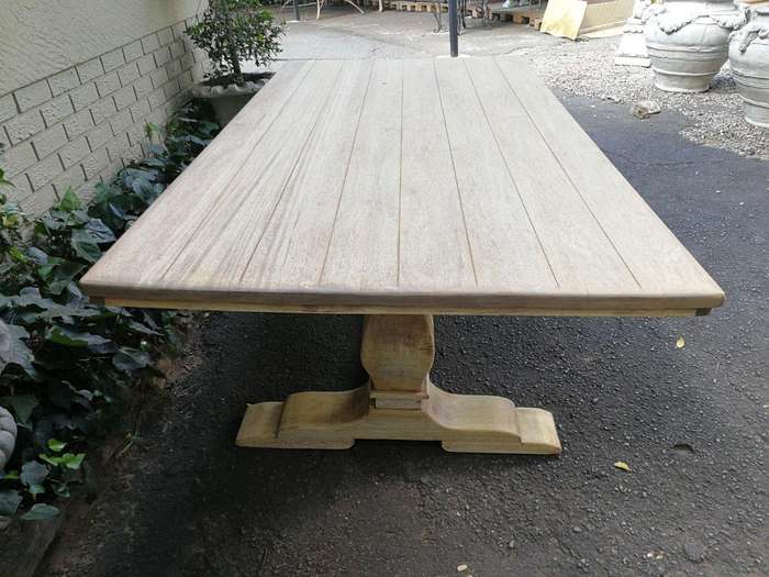 A Large French Style Caved Wooden Refectory / Dining Table