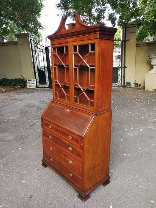 A George III Mahogany Secretaire Bookcase