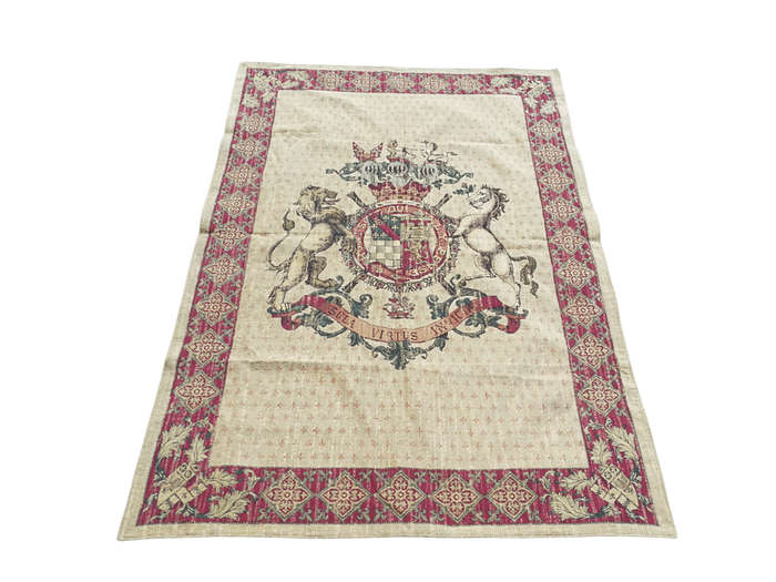 Antique Armorial Coat of Arms Scene Beautiful Wall Hanging Tapestry