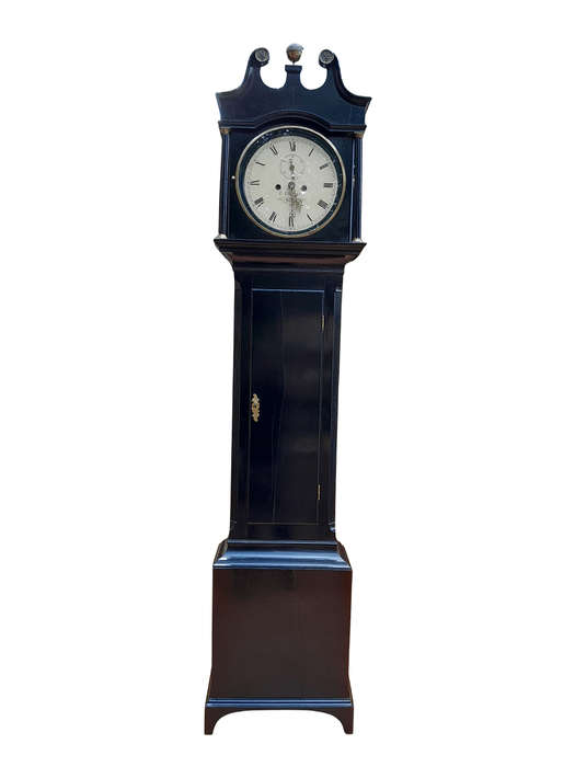 An Antique Early 19th Century Mahogany Longcase / Grandfather Clock in a Contemporary Ebonised Fi...