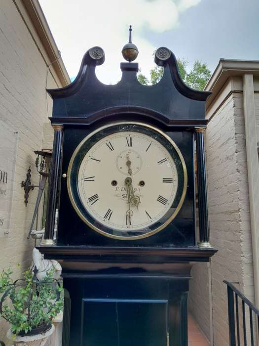 An Antique Early 19th Century Mahogany Longcase / Grandfather Clock in a Contemporary Ebonised Fi...