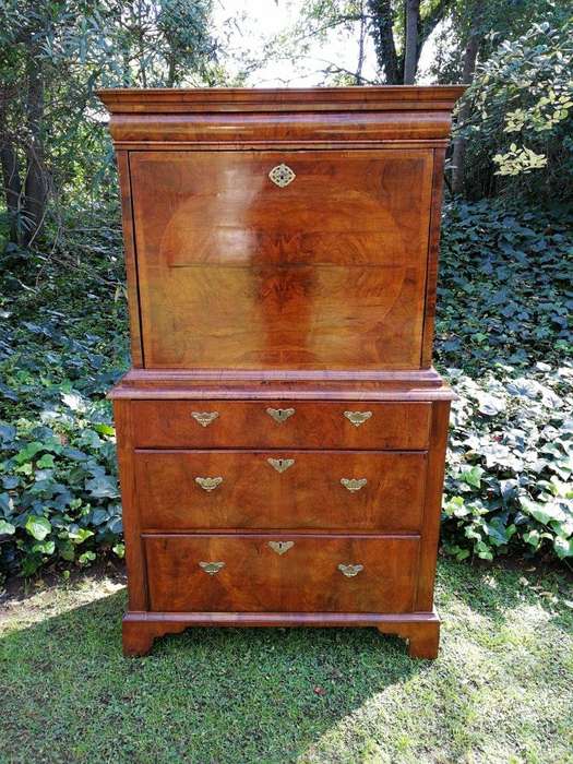 A George III Walnut Secretaire Abbatant