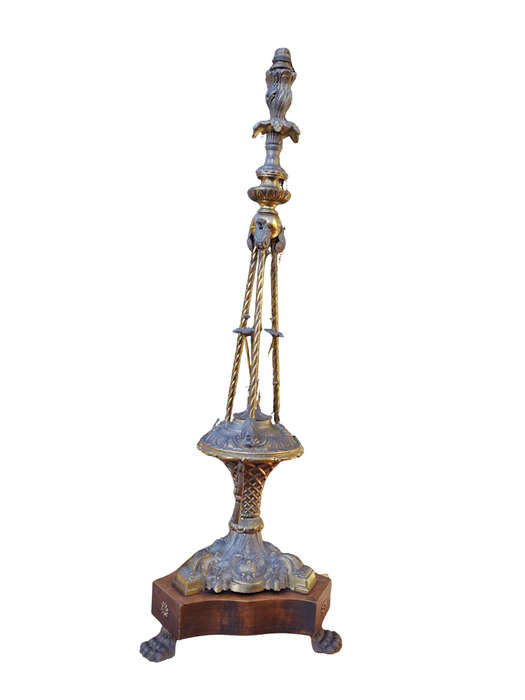 A Regency Style Antique Gilt Metal Table Lamp