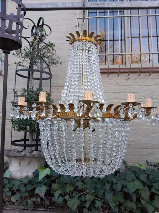 A Spectacular and Rare Pair of 20TH Century French Style Large Crystal Chandeliers Fully Restored...