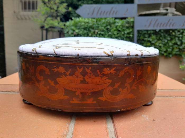 A Victorian Circa Late 19th Century Pair of Rosewood Footstools