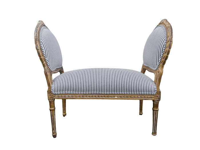A French Style Carved Window Bench