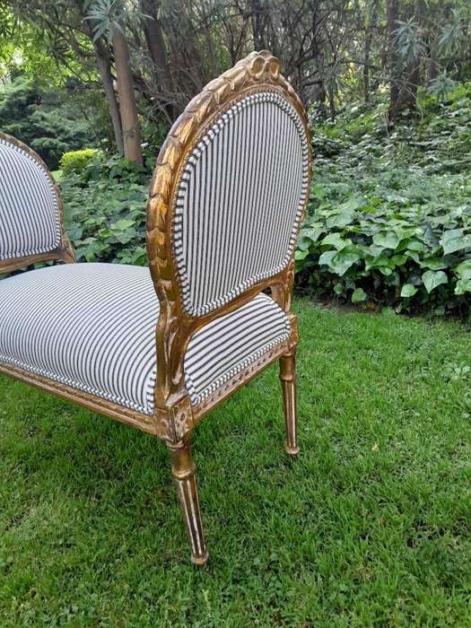 A French Style Carved Window Bench