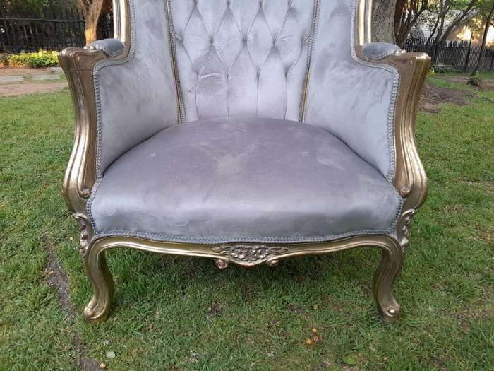 A Pair of French Style Carved and Gilded Wooden Dome / Canopy Chairs (Dome Modelled on The Famous...